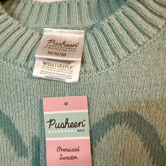 Pusheen Mint Green Cat Sweater - Picture 4 of 4